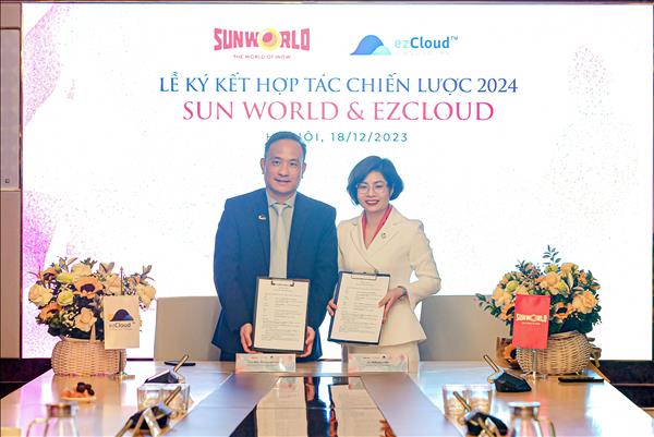 Sun World ký kết hợp tác chiến lược với EzCloud, Klook và I.U.T