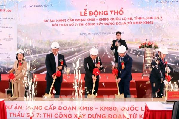 Lạng Sơn động thổ dự án nâng cấp Quốc lộ 4B