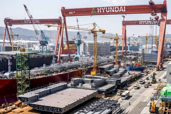 Hàn Quốc xuống thứ 2 về số lượng đơn đặt hàng đóng tàu toàn cầu trong năm 2023