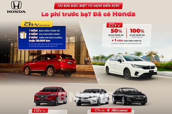 Honda Việt Nam tiếp tục hỗ trợ phí trước bạ đến hết ngày 31/1/2024