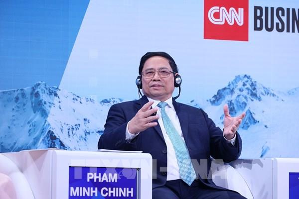 Thủ tướng Phạm Minh Chính làm diễn giả chính tại phiên thảo luận “Bài học từ ASEAN” trong khuôn khổ WEF Davos 2024