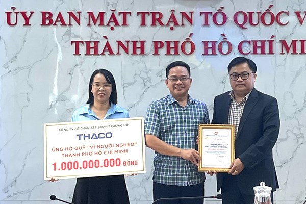 THACO trao tặng gần 25 tỷ đồng cho Quỹ “Vì người nghèo” năm 2024