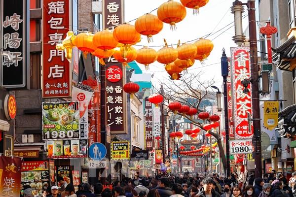 Không khí Tết Nguyên đán ở Khu phố người Hoa tại thành phố Yokohama (Nhật Bản)