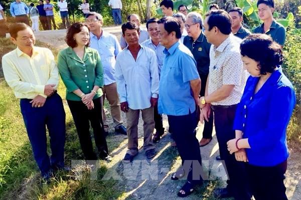 Bộ trưởng Bộ Nông nghiệp và Phát triển nông thôn thăm đồng tại An Giang