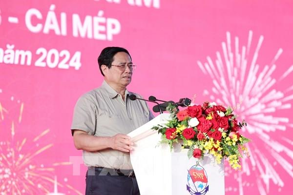 Thủ tướng Phạm Minh Chính phát lệnh làm hàng đầu Xuân tại cảng quốc tế Tân Cảng - Cái Mép