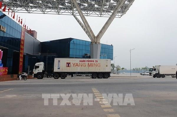 Hơn 260 tấn hàng hóa qua cửa khẩu cầu Bắc Luân II trong kỳ nghỉ Tết