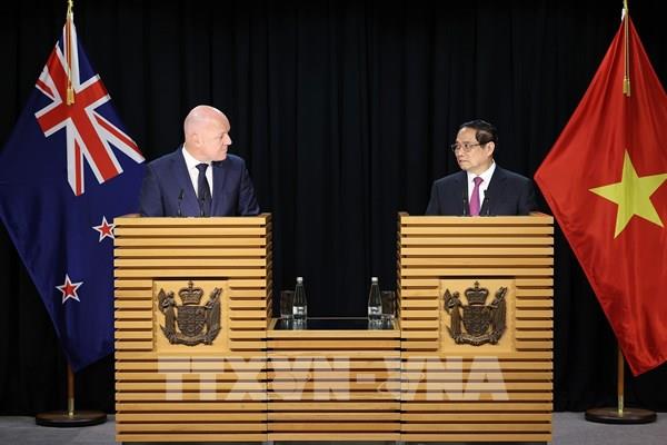 Tuyên bố báo chí chung của Thủ tướng Việt Nam và Thủ tướng New Zealand Christopher Luxon