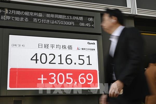 Thị trường hàng hóa châu Á: Chỉ số Nikkei lần đầu tiên vượt mốc 40.000 điểm