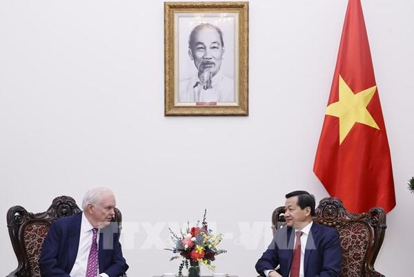 Phó Thủ tướng Lê Minh Khái tiếp Giám đốc Chương trình Việt Nam tại Đại học Harvard