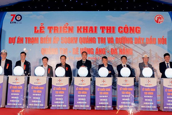 Thi công Trạm biến áp 500kV Quảng Trị và đường dây đấu nối