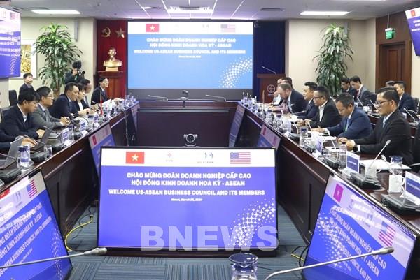 Chủ tịch EVN làm việc với đoàn doanh nghiệp Hội đồng kinh doanh Hoa Kỳ ASEAN