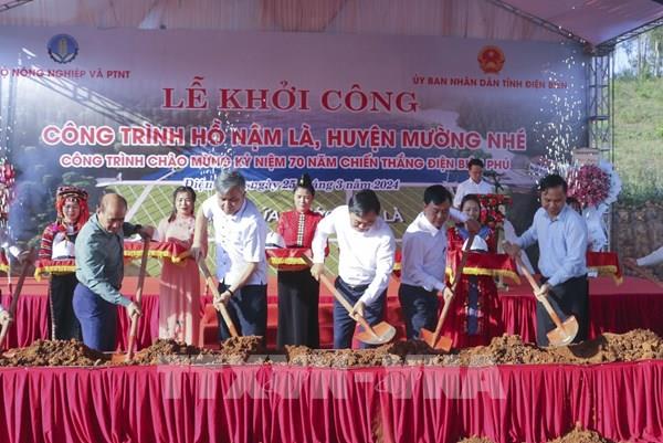 Khởi công dự án hồ Nậm Là tại huyện Mường Nhé (Điện Biên)