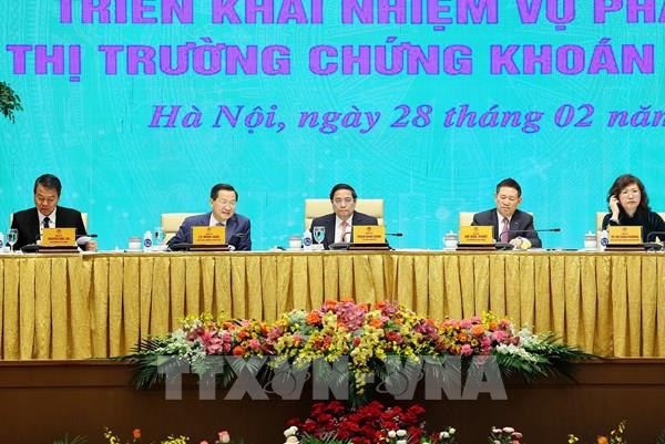 Kết luận của Thủ tướng tại hội nghị triển khai nhiệm vụ phát triển thị trường chứng khoán