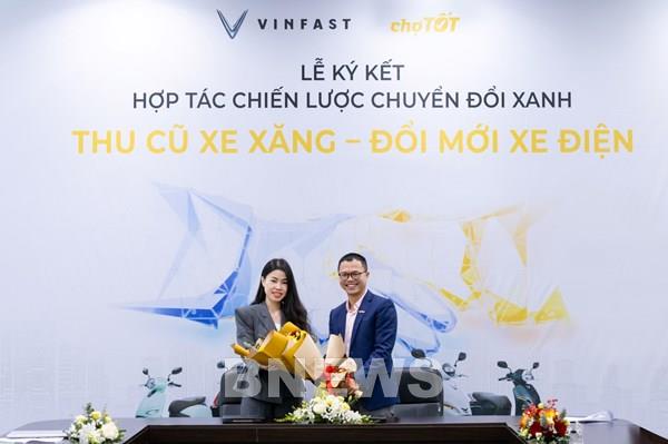 VinFast hợp tác với Chợ Tốt thu cũ xe máy xăng - đổi mới xe máy điện