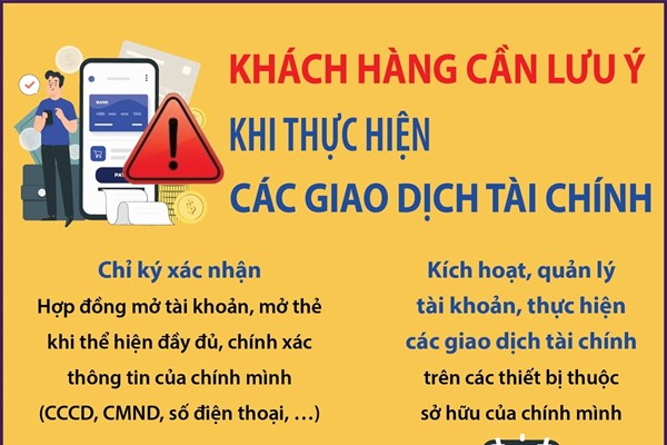 Những điểm khách hàng cần lưu ý khi thực hiện giao dịch tài chính