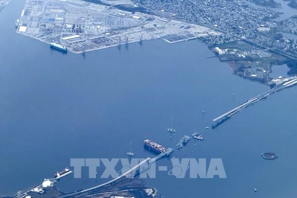 Vụ sập cầu ở Mỹ: Sẽ khôi phục hoàn toàn kết nối với cảng Baltimore trong tháng 5