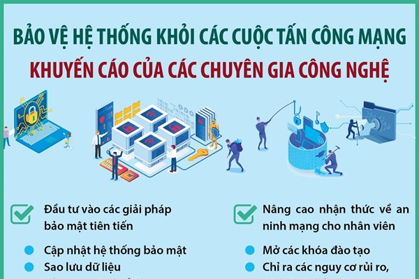 Bảo vệ hệ thống khỏi các cuộc tấn công mạng: Khuyến cáo của các chuyên gia công nghệ