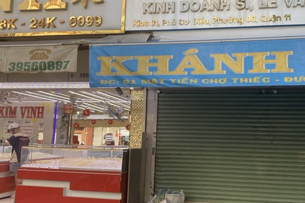 Thực hư chuyện một số cửa hàng vàng tại TP Hồ Chí Minh đóng cửa