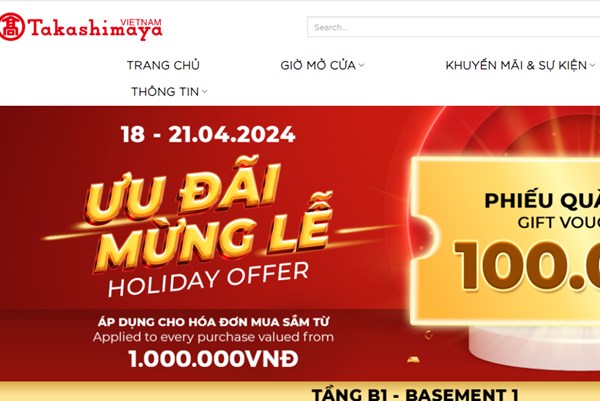 Tập đoàn Takashimaya (Nhật Bản) sẽ mở trung tâm mua sắm ở Hà Nội 