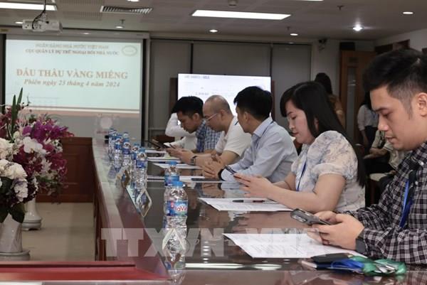 Ngân hàng Nhà nước tiếp tục đấu thầu vàng miếng giá tham chiếu 85,3 triệu đồng/lượng