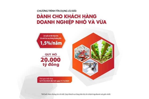 Agribank bổ sung thêm 35.000 tỷ đồng vốn tín dụng ưu đãi 