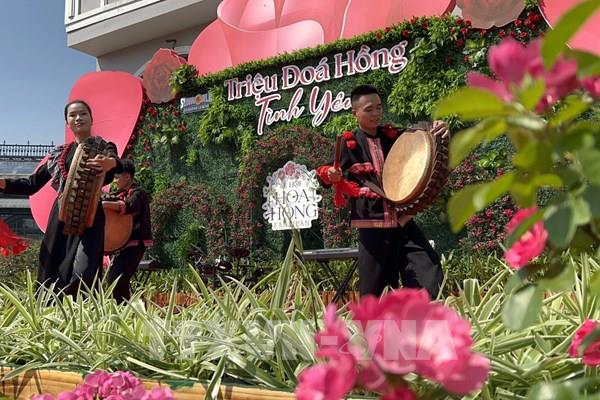 “Triệu đóa hồng tình yêu Fansipan” chào đón du khách đến Sa Pa