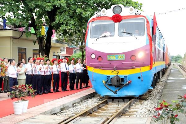 Khai trương đoàn tàu chuyển hàng từ ga Cao Xá gia nhập liên vận quốc tế