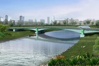 Tạm dừng thi công cầu bắc qua sông Bắc Hưng Hải