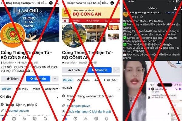 Cảnh báo thủ đoạn mạo danh Cổng Thông tin điện tử Bộ Công an