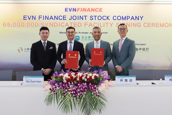 EVNFinance ký kết gói vay hợp vốn với 6 ngân hàng Đài Loan (Trung Quốc)