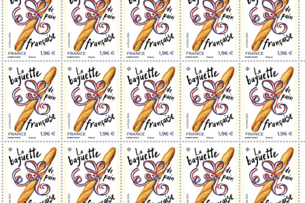 Độc, lạ mẫu tem có mùi bánh mì baguette
