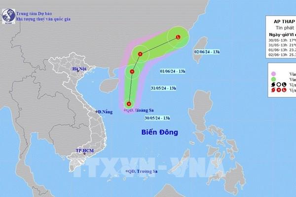 Áp thấp nhiệt đới đã suy yếu thành vùng áp thấp