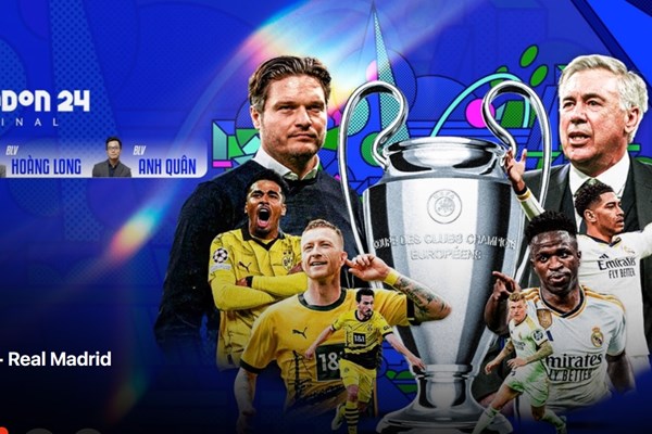 Trực tiếp Real Madrid vs Dortmund, 02h00 ngày 2/6. Trực tiếp chung kết Champions League