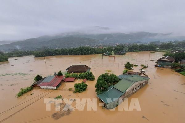 Hà Giang: Mưa to, nước thượng nguồn đổ về gây ngập lụt trên diện rộng