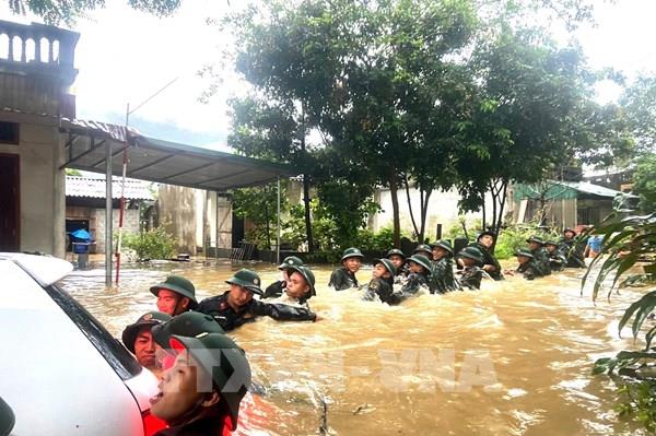 Những hình ảnh về tình hình ngập lụt trên diện rộng tại Hà Giang