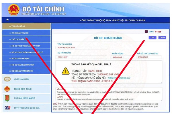 Khuyến cáo tình trạng giả mạo văn bản, con dấu và website của Bộ Tài chính