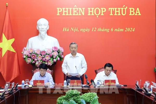Chủ tịch nước Tô Lâm chủ trì phiên họp thứ ba Ban chỉ đạo Tổng kết 40 năm đổi mới