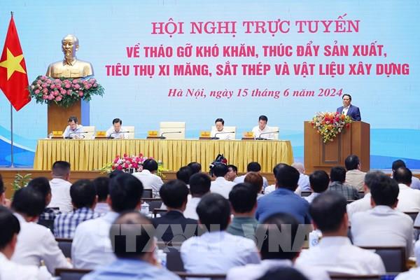 Thủ tướng Phạm Minh Chính chủ trì Hội nghị tháo gỡ khó khăn ngành vật liệu xây dựng