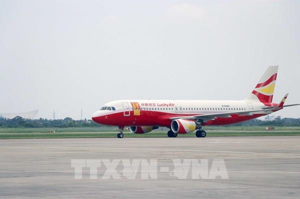 Cảng hàng không quốc tế Cát Bi đón chuyến bay đầu tiên từ Lệ Giang (Trung Quốc)