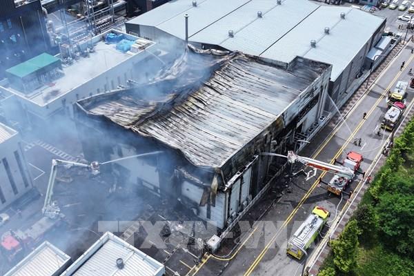 Không có công dân Việt Nam thương vong trong vụ cháy nhà máy pin ở Hàn Quốc