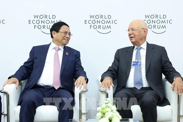 Thủ tướng Phạm Minh Chính tiếp Chủ tịch điều hành Diễn đàn Kinh tế thế giới