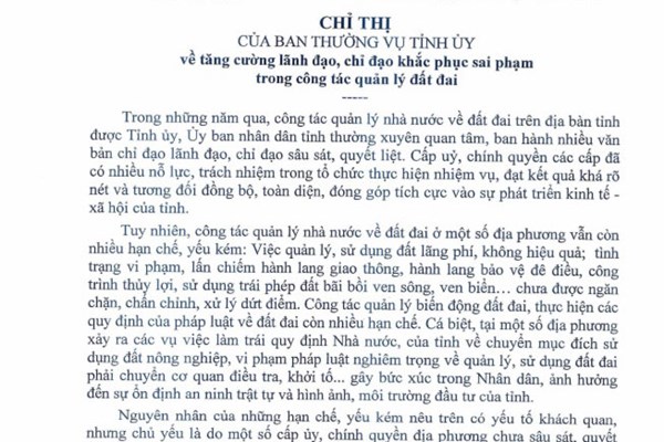 Thái Bình khắc phục sai phạm trong quản lý đất đai