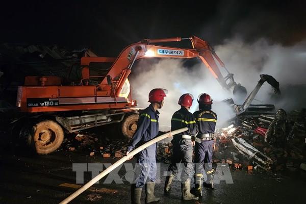 Cháy 2.000 m2 nhà xưởng cho thuê tại Khu công nghiệp Nam Tân Uyên