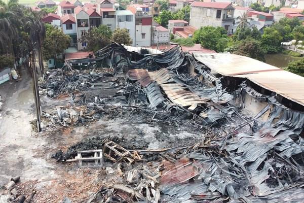 Thông tin mới nhất về vụ cháy Công ty sản xuất bao bì ở Vĩnh Phúc