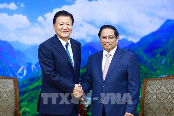 Thủ tướng Phạm Minh Chính tiếp Bộ trưởng phụ trách Hiệp định CPTPP của Nhật Bản