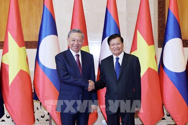 Chủ tịch nước Tô Lâm hội đàm với Tổng Bí thư, Chủ tịch nước Lào Thongloun Sisoulith