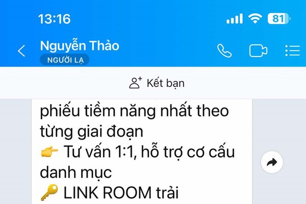 Cảnh giác với thủ đoạn lừa đảo đầu tư chứng khoán trên mạng xã hội