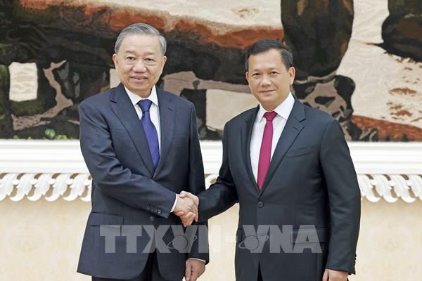 Chủ tịch nước Tô Lâm hội đàm với Thủ tướng Campuchia Hun Manet