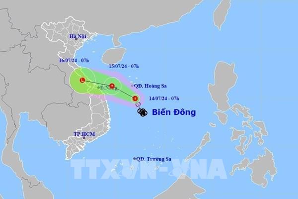 Áp thấp nhiệt đới sẽ suy yếu dần trong ngày 16/7