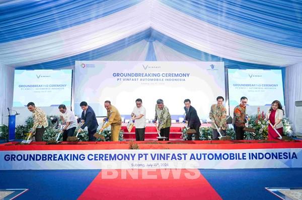 VinFast động thổ nhà máy xe điện vốn đầu tư 200 triệu USD tại Indonesia